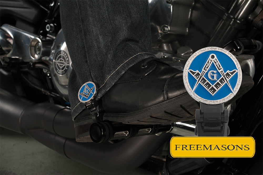 4" Freemasons Biker Boot Straps