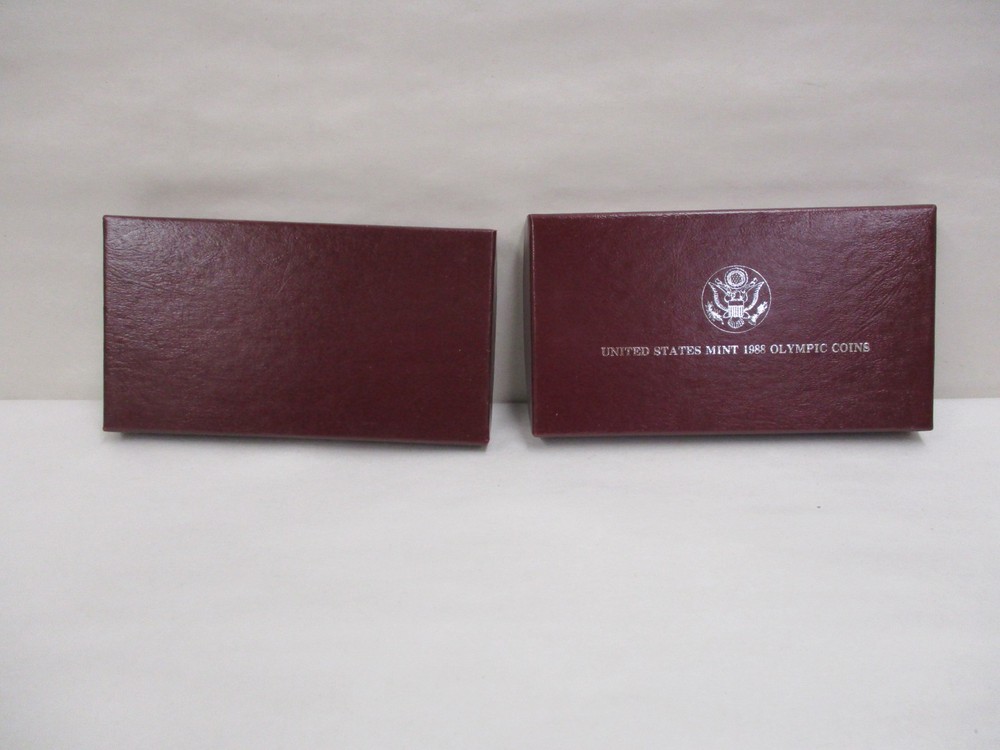 EMPTY BOX For Uncirculated 1988 US Olympic Silver Dollar Coin