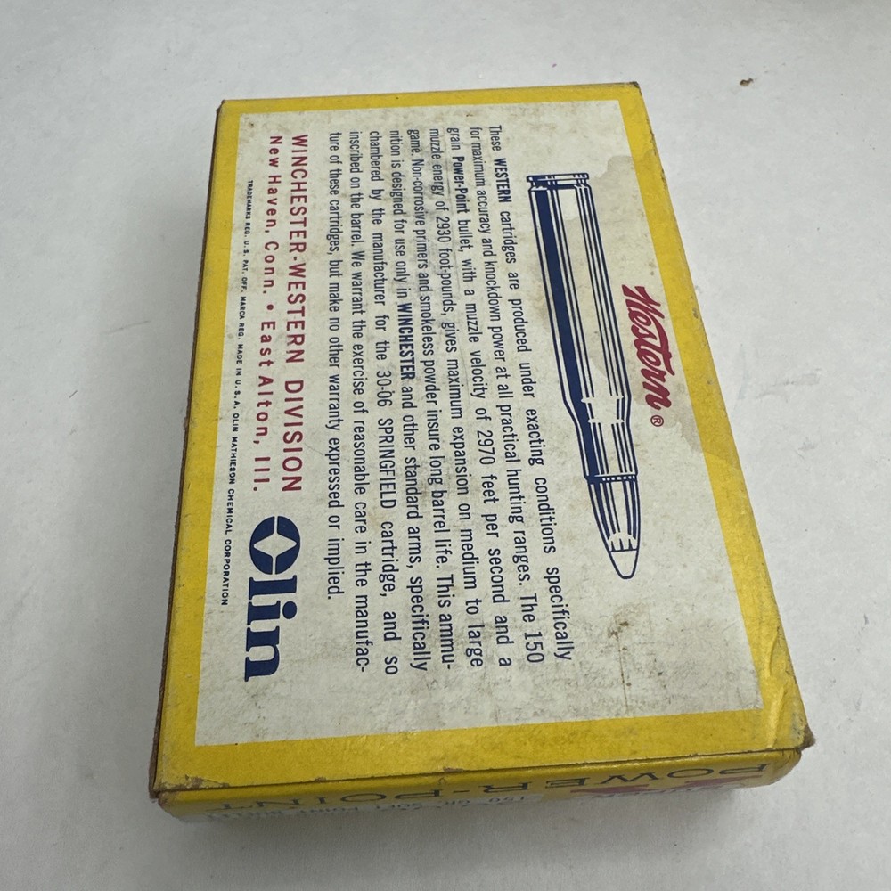 Western Super X Power Point 30-06 Springfield Gr Empty Ammo Box With Insert X2