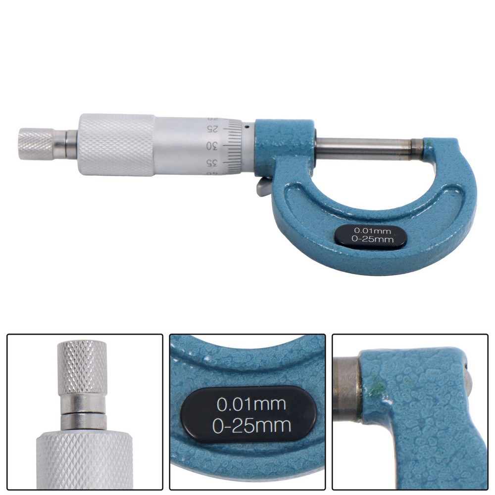 Outside Micrometer 0-1" Measuring Tool 0.0001" Graduation Set