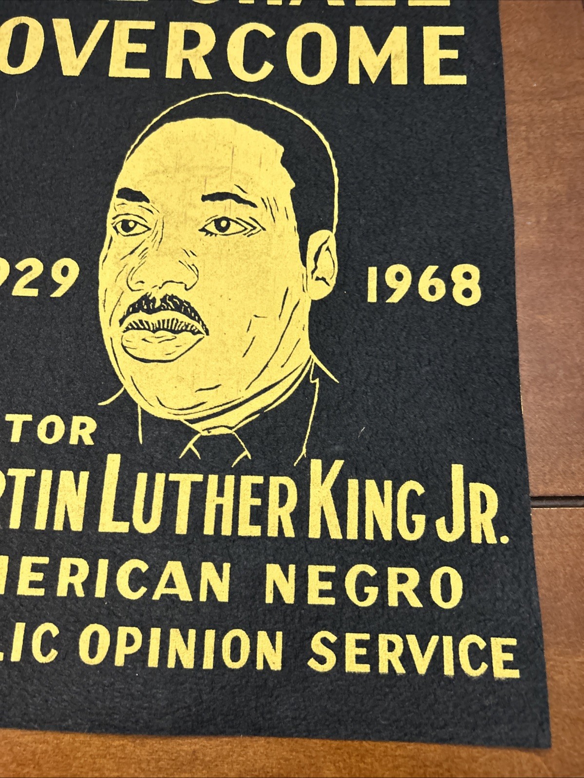 1963 John F Kennedy JFK 1968 Martin King Luther Memorial Felt Banner ORIGINAL