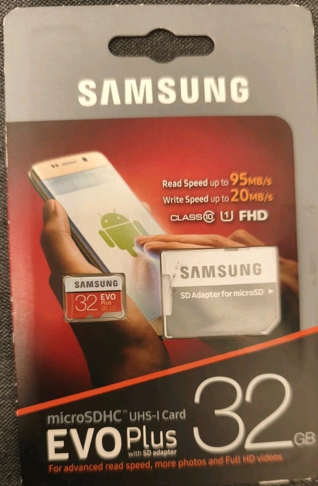 Samsung MicroSD EVO Plus 32GB Class 10 Micro SDHC Memory Card