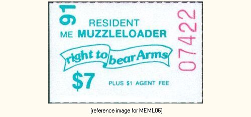 D2K Maine Muzzle-Loader Stamp 1991 $7.00