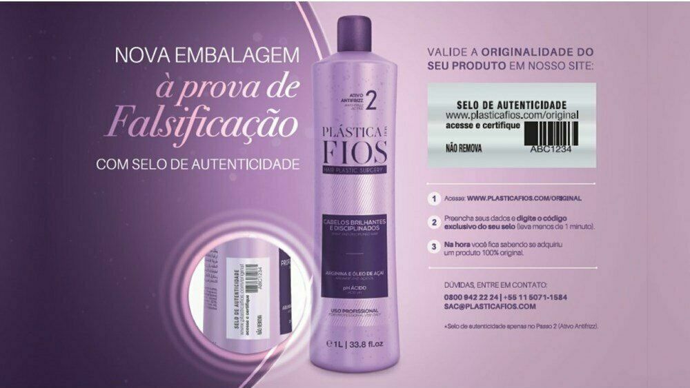 Cadiveu Plastica dos Fios Straightener Brazilian Keratin Hair Treatment 3x 1L