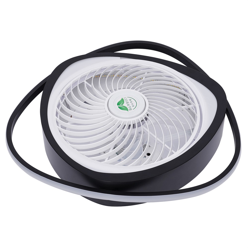 20" Ceiling Fan Light Flush Mount w/3 Speed Remote 3 Colors Changing Timable