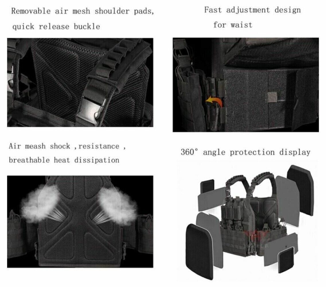 Urban Assault Shadow Ghost Camo Tactical Vest Plate Carrier