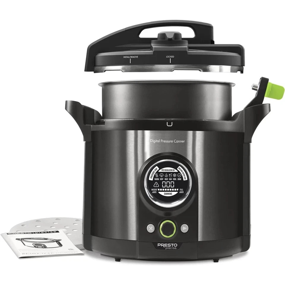 Presto Precise 12-Quart Digital Pressure Canner Ceramic Nonstick LED Display