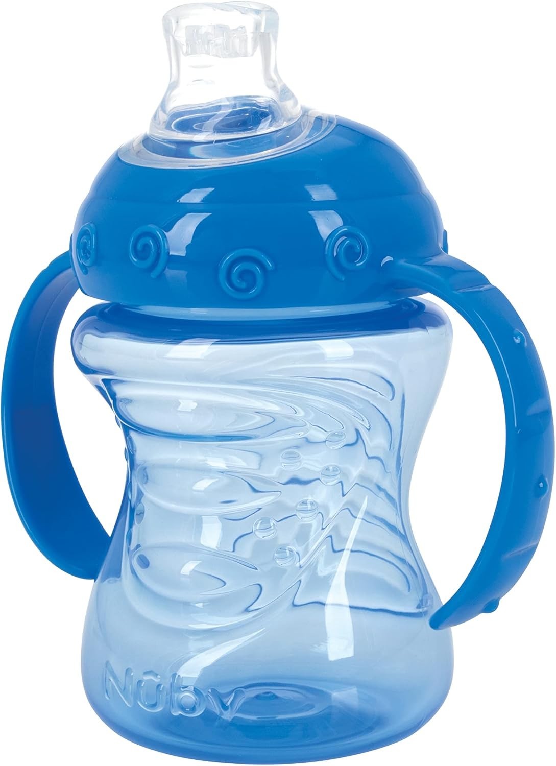 4 PACK Nuby Two-Handle No-Spill Super Spout Grip N' Sip Cup 8 Ounce Colors Vary