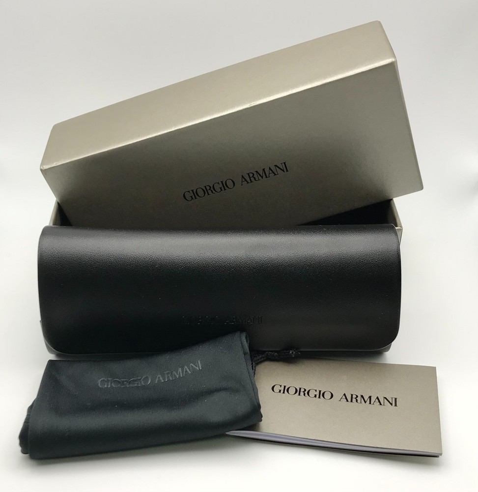 New Authentic Giorgio Armani Black Small Glasses Case