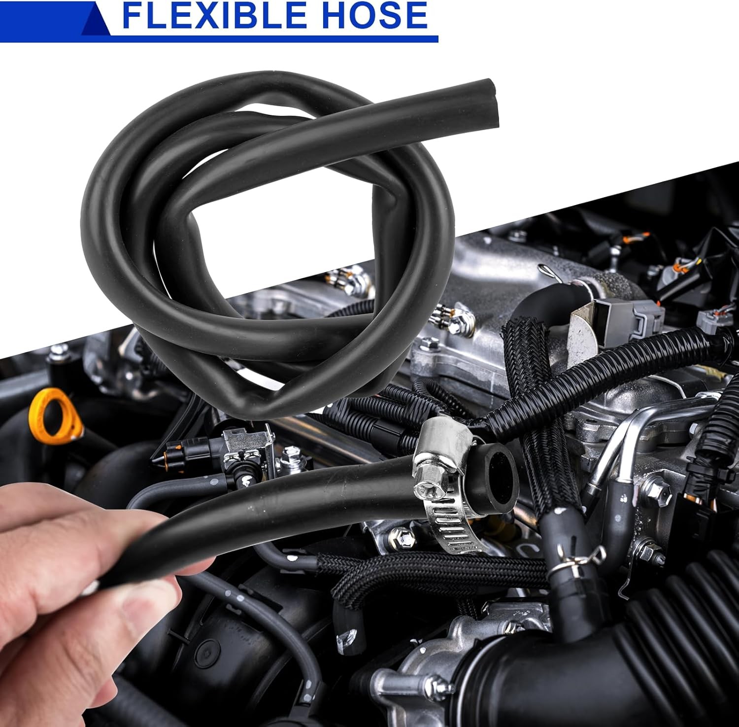 Oil Catch Can, 300ml Black Baffled Catch Can Tank Kit, Aluminum Oil Separator wi