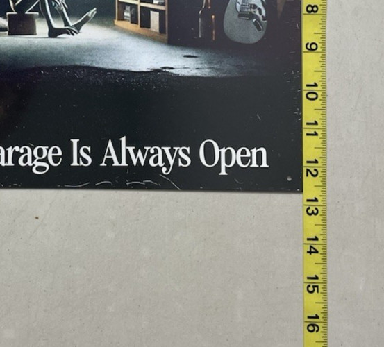 Garage Beer Bigfoot Tin Bar Sign Bigfoot The Garage is Always Open 16 X 12.5