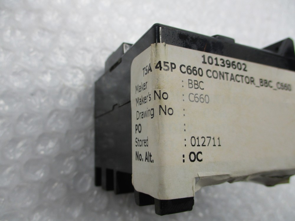 BBC C660 CONTACTOR 4.5-6.3AMP UNMP