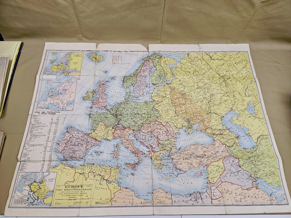 Literature & Maps from WWII footlocker