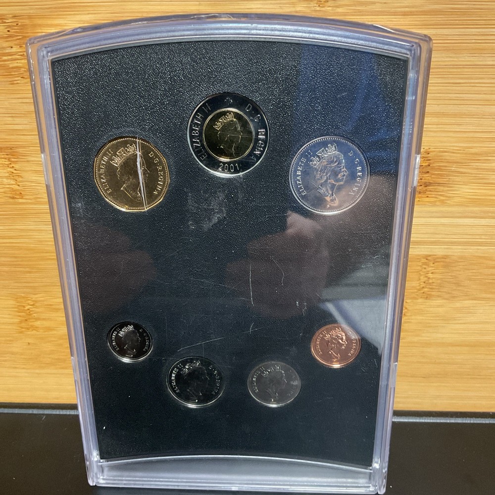 2001 Canada Tiny Treasures 7pc Uncirculated Coin Set in OGP