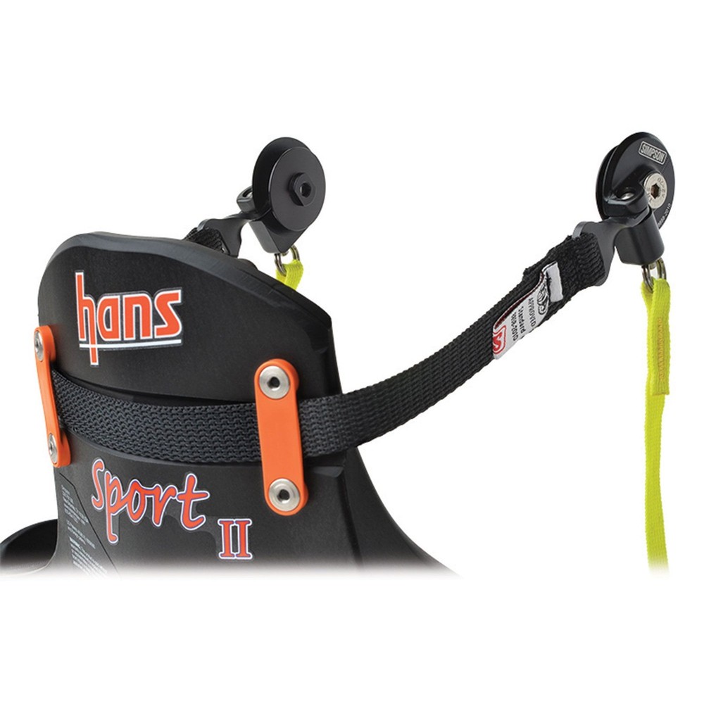 hans Head & Neck Support Quick Release Tether System Kit - Long 19 Inch / 47.5cm