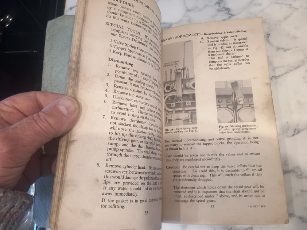 Standard Eight Instruction Book 1945-48 Fourth Edition