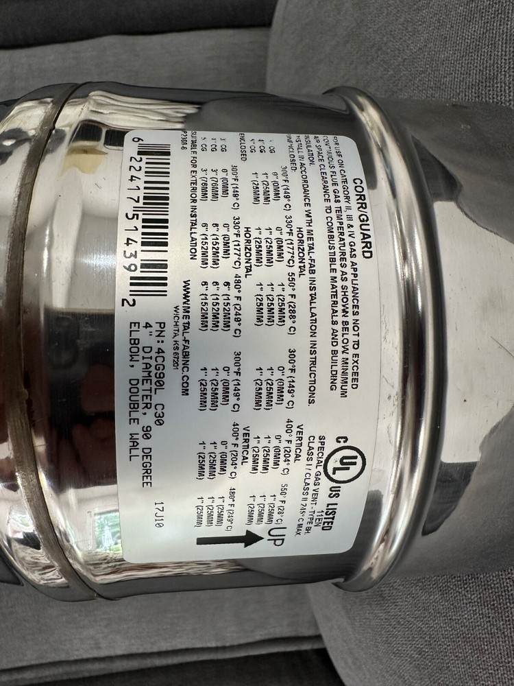 double wall elbow 4"