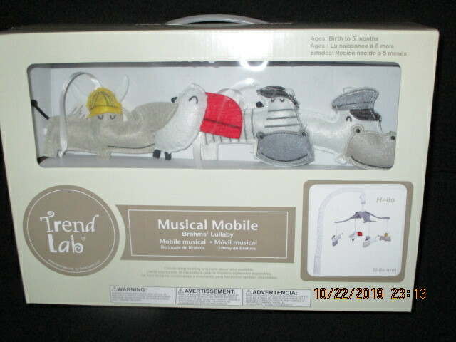 Trend Lab Hello 6-Pc Crib Bedding Set Include Mobile/ Window Valance *New*