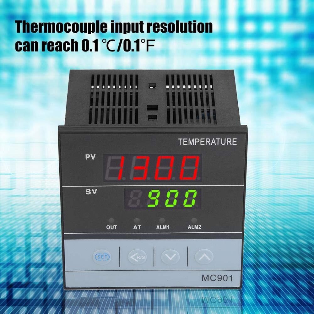 PID Temperature Controller Dual Digital Display K MC901 Digital Programmable...