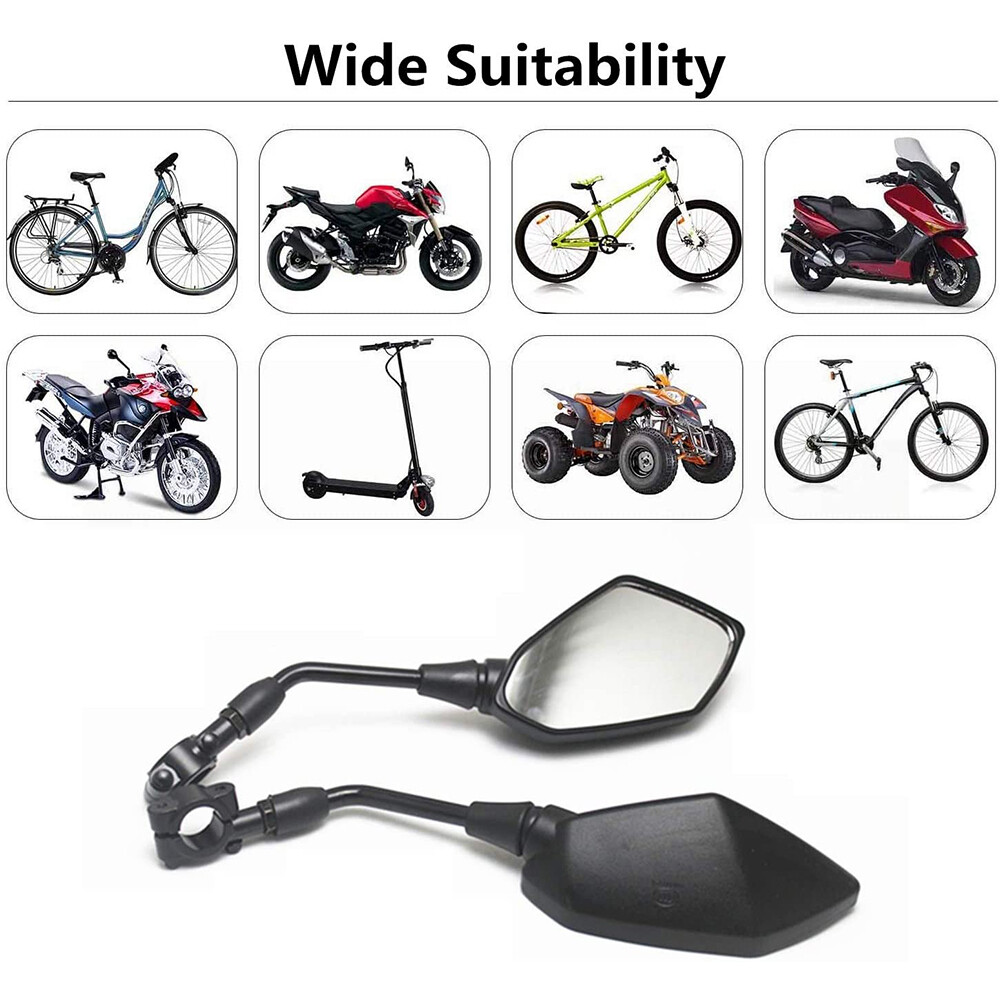 For CF Moto 600 500 800 1000 ATV UTV Rearview Mirrors + 7/8" Handlebar Clamps