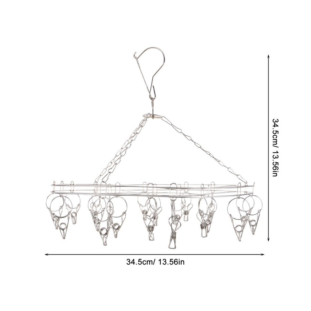 2 Pcs Drying Herbs Rack Kitchen and Flower Shelf Hanging Clothes Clips for