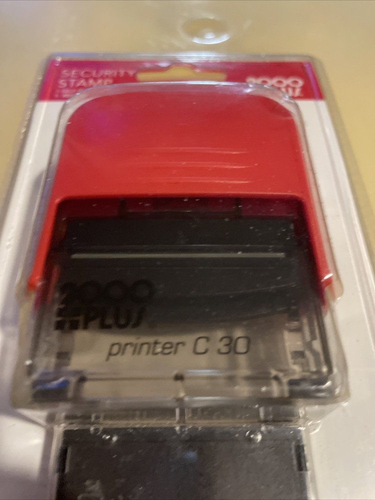 2000 Plus Self-Inking Security Stamp, 1 2/5" x 5/8" Impression