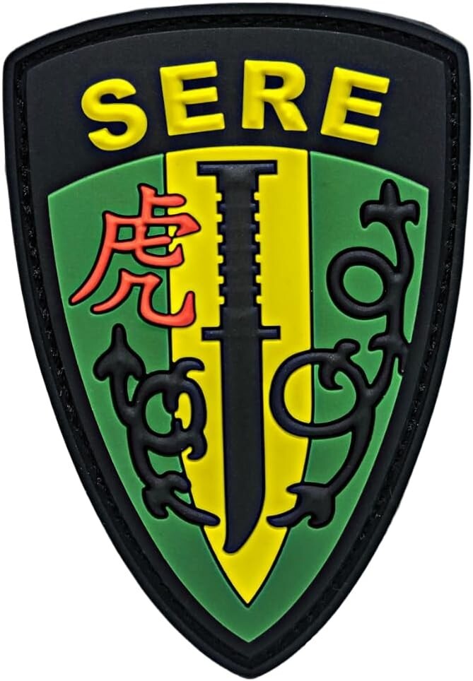 SERE SCHOOL MILITARY 3D PVC RUBBER PATCH | 2PC 3" X 2" PVC HOOK BACKING