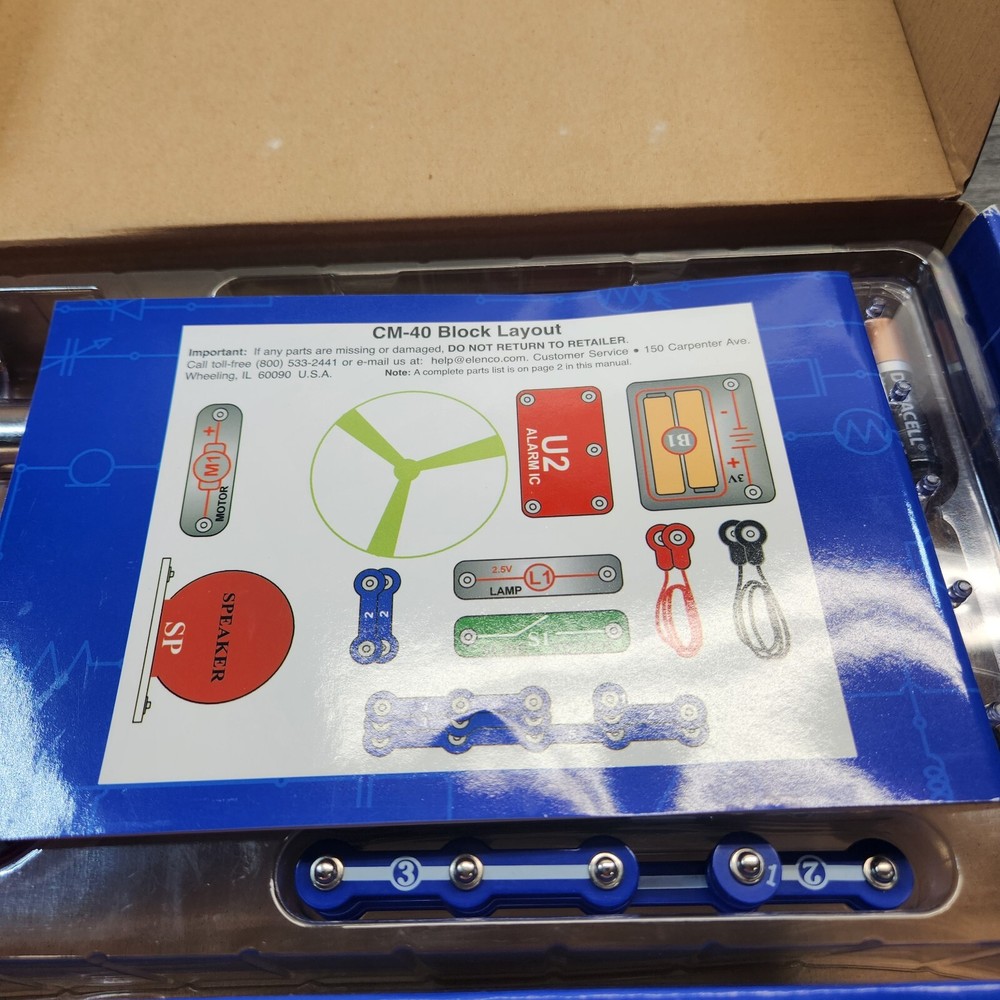 Elenco Circuit Maker 40 Basic Electronics Discovery Kit