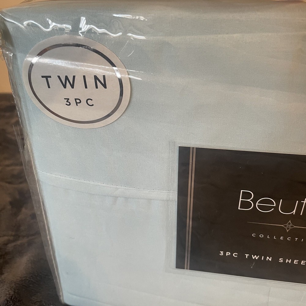 Beaufort Collection 3 pc Twin Sheet Set Light Blue