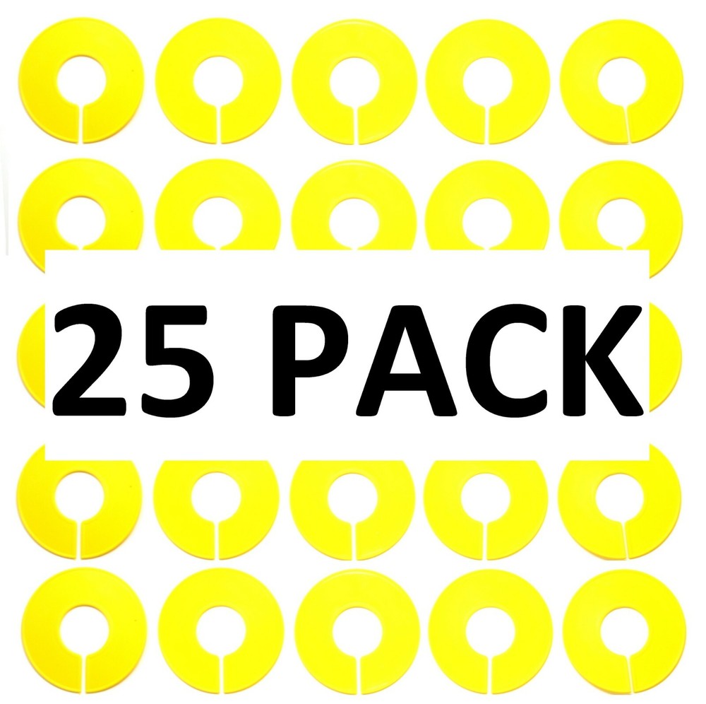 Yellow Round Plastic Blank Rack Size Dividers - Multi-pack