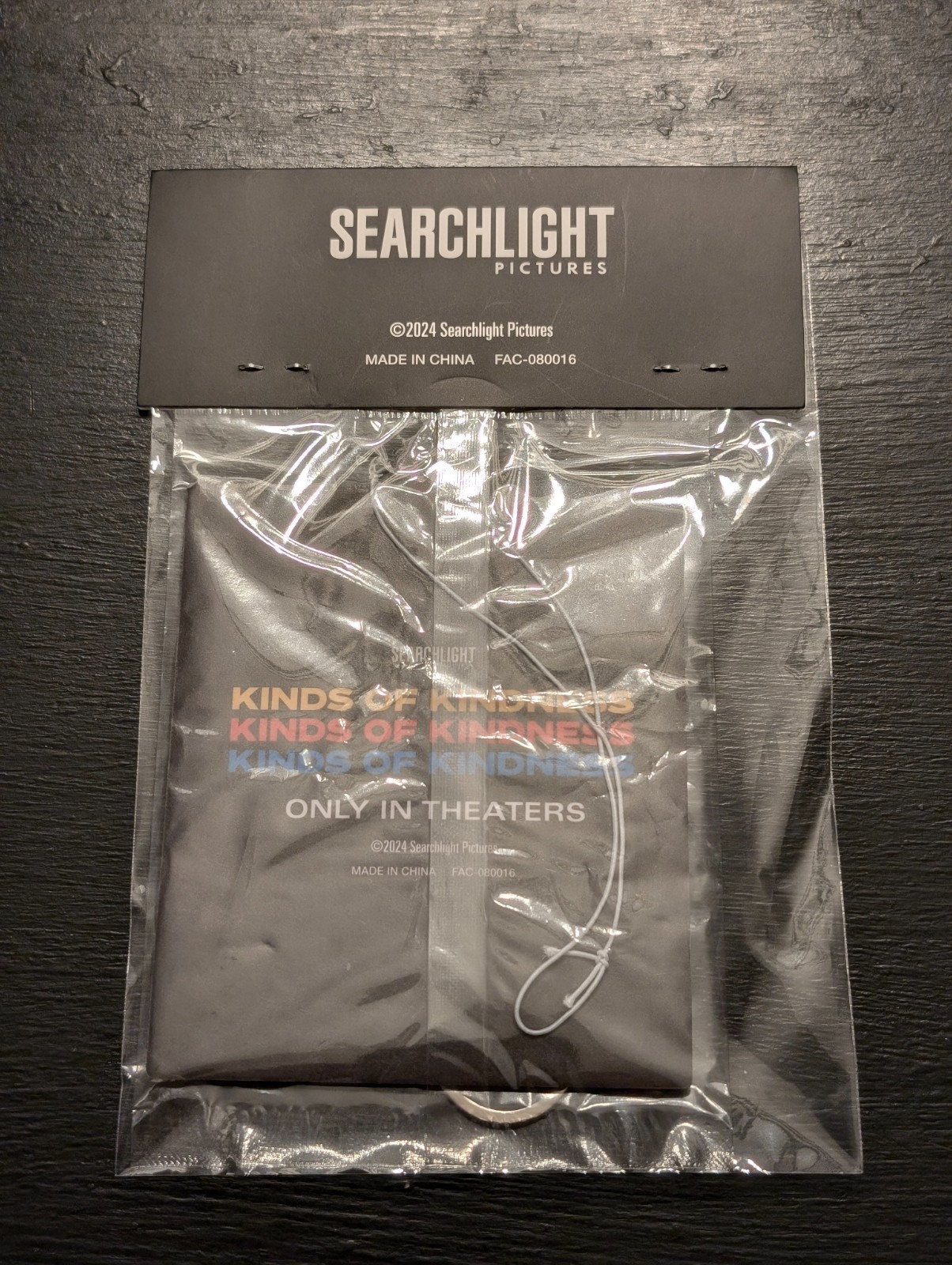 KINDS OF KINDNESS KEYCHAIN and AIR FRESHENER promo Yorgos Lanthimos Film