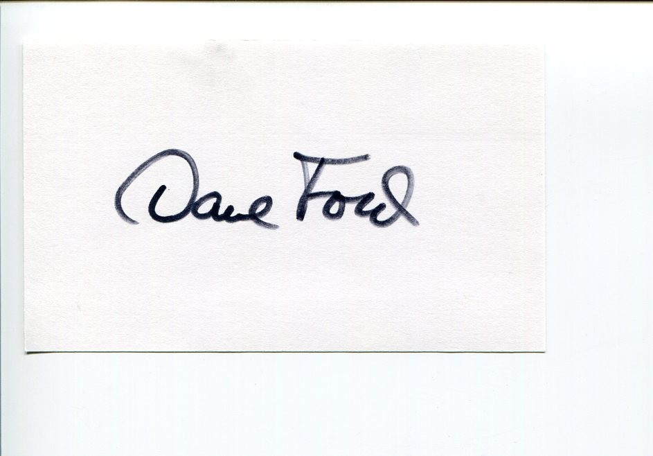 Dave Ford Baltimore Orioles Star Signed Autograph