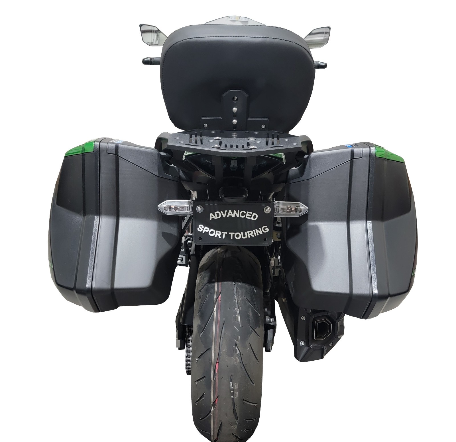 Kawasaki Ninja 1100SX All Models Billet Luggage Rack with Passenger Backrest
