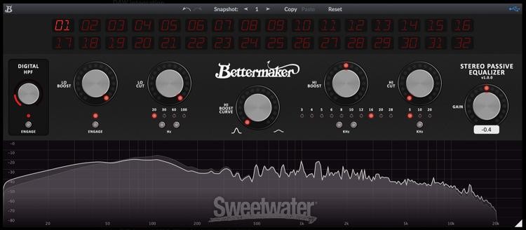 Bettermaker Stereo Passive Equalizer with Plug-in Control