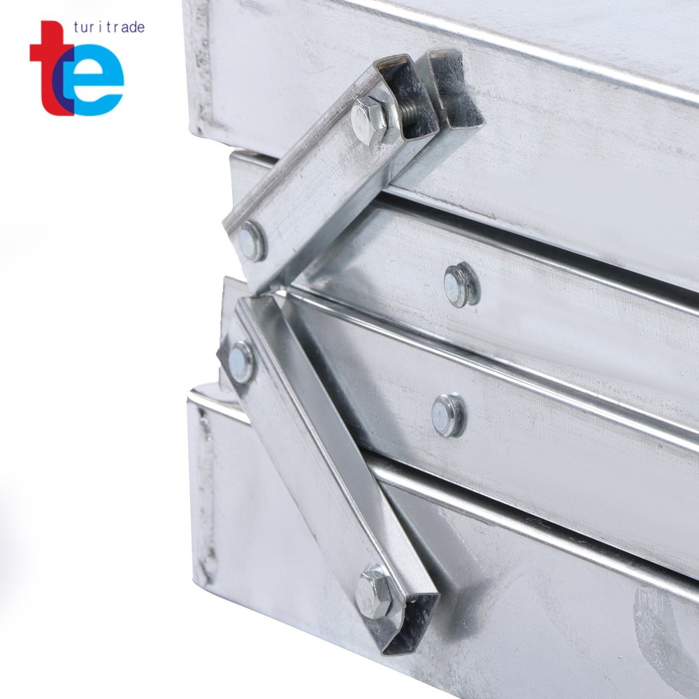 1.6m Adjustable Folding Ladder - Multi-Purpose Scaffold & Work Platform