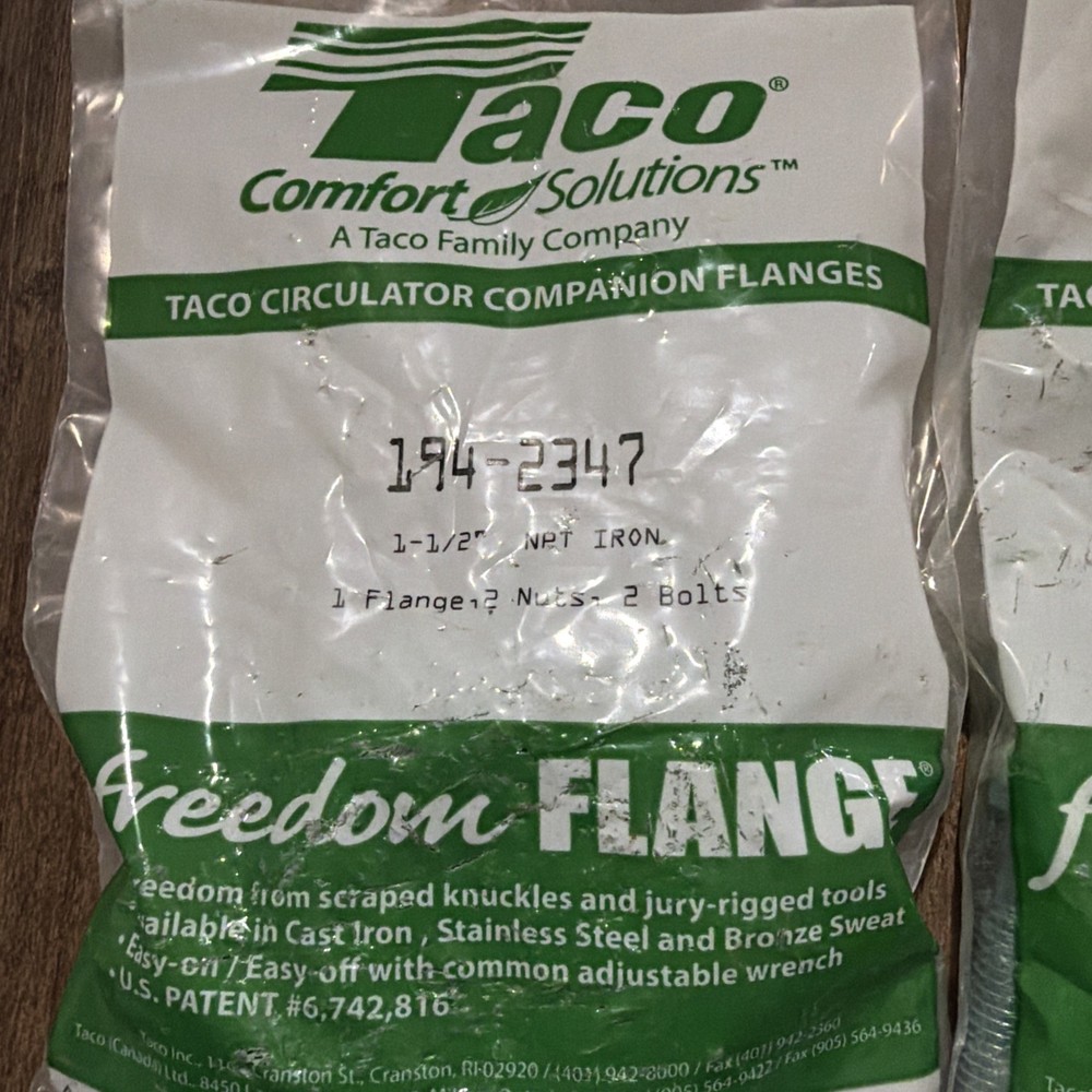 Taco Circulator Pump Flanges