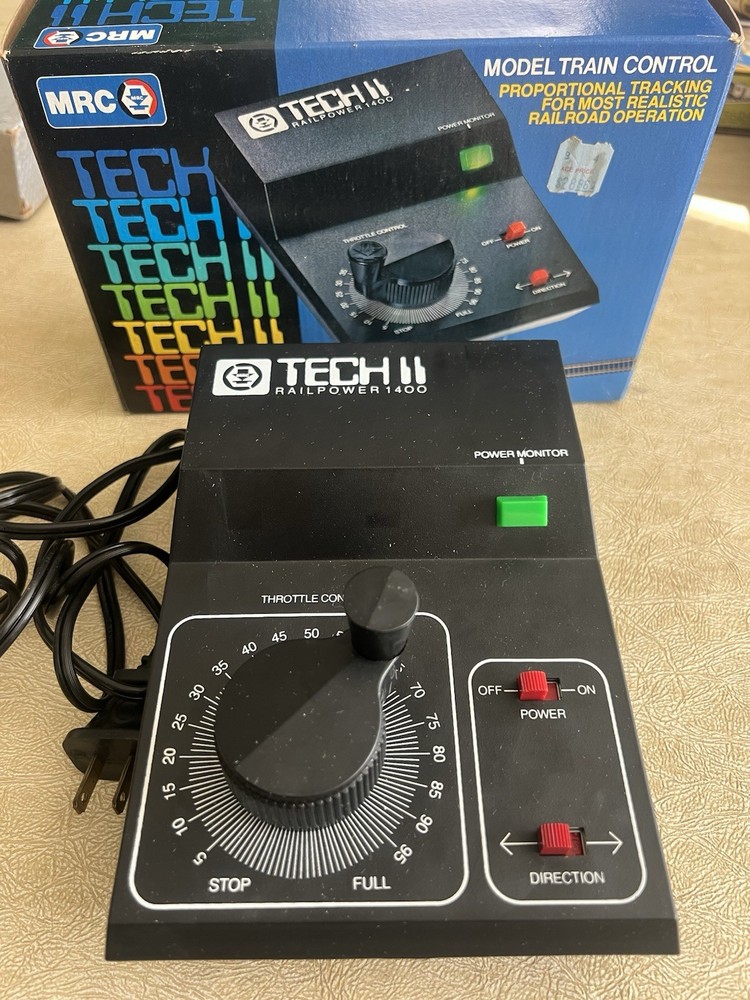 MRC Tech II Rail Power 1400 Model Train Control In Box Untested