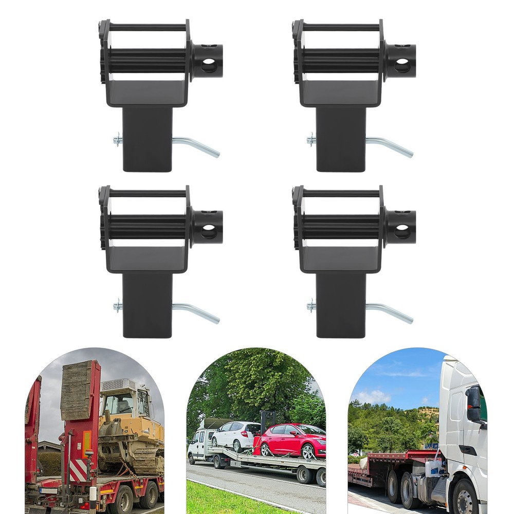 4 Pack Flatbed Winch Tie Down Trailer Stake Pocket Winch Flatbed Utility Set