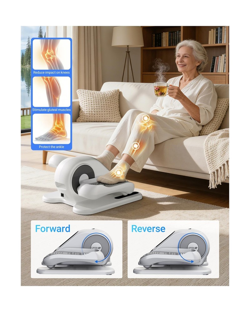 UMAY Under Desk Elliptical Machine, Electric Eclipse Leg Exerciser While Sitt...