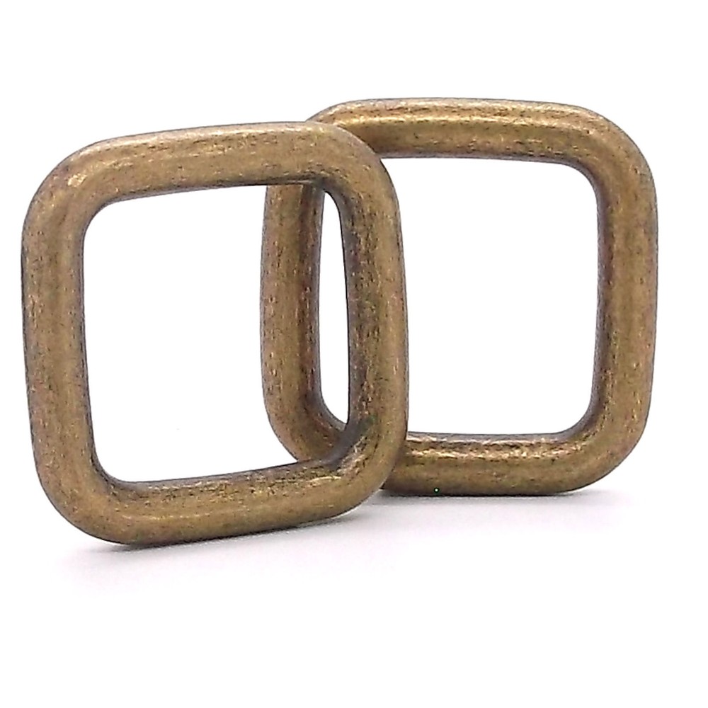 Square Ring Antique Brass 1" 2 Pack 1577-09