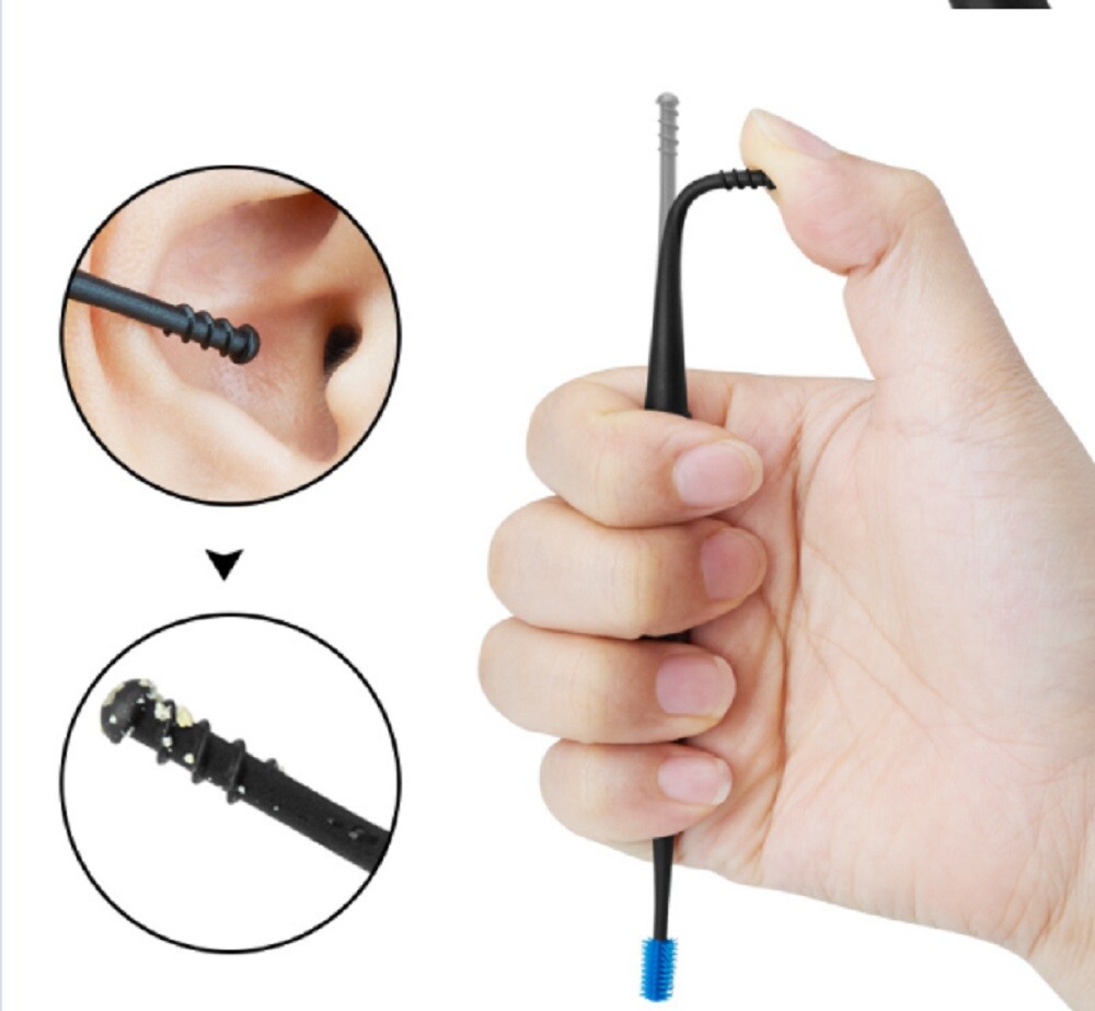 3 Pcs Ear Wax Remover Cleaner Soft Spiral Ear Pick Safe Silicone Double Head US