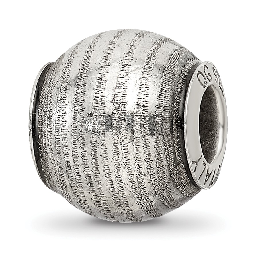 Silver Reflections Grey Laser Cut Bead QRS2307