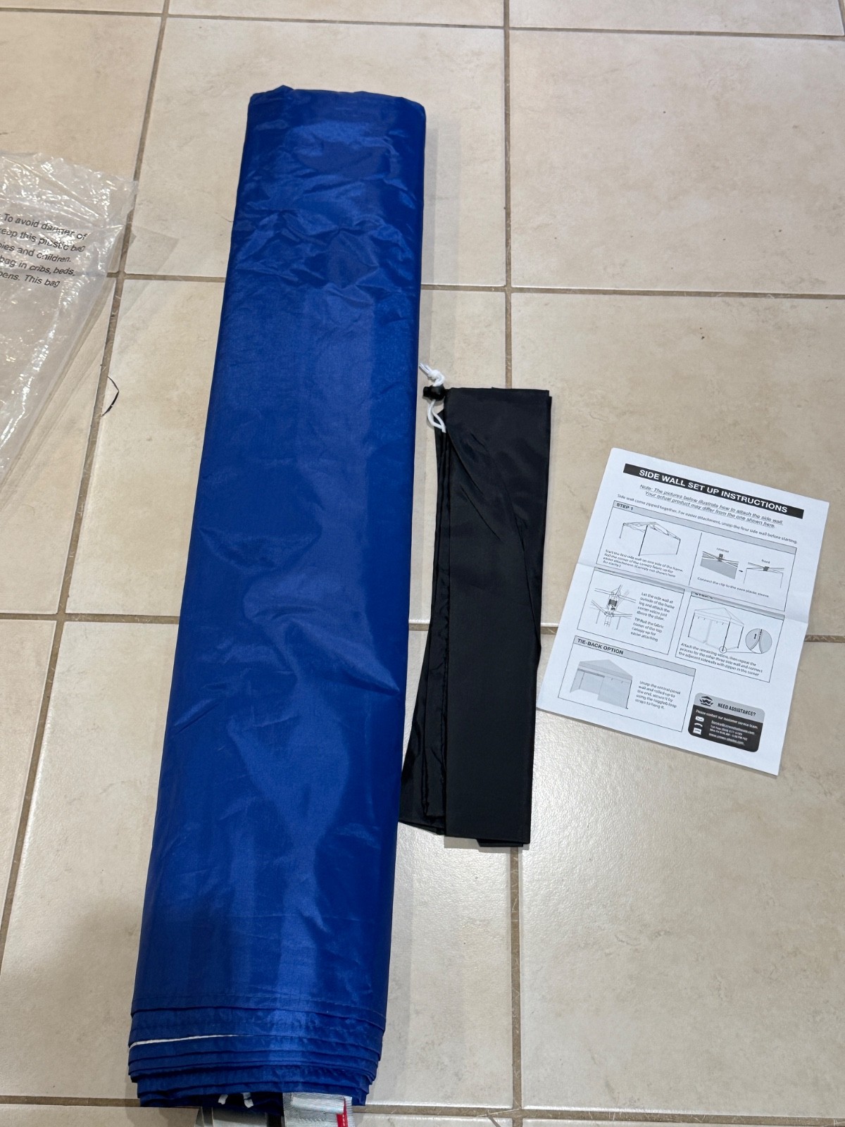 CROWN SHADES 10x10 Canopy Sidewalls (4pack) 044 C100W-S4 BLUE