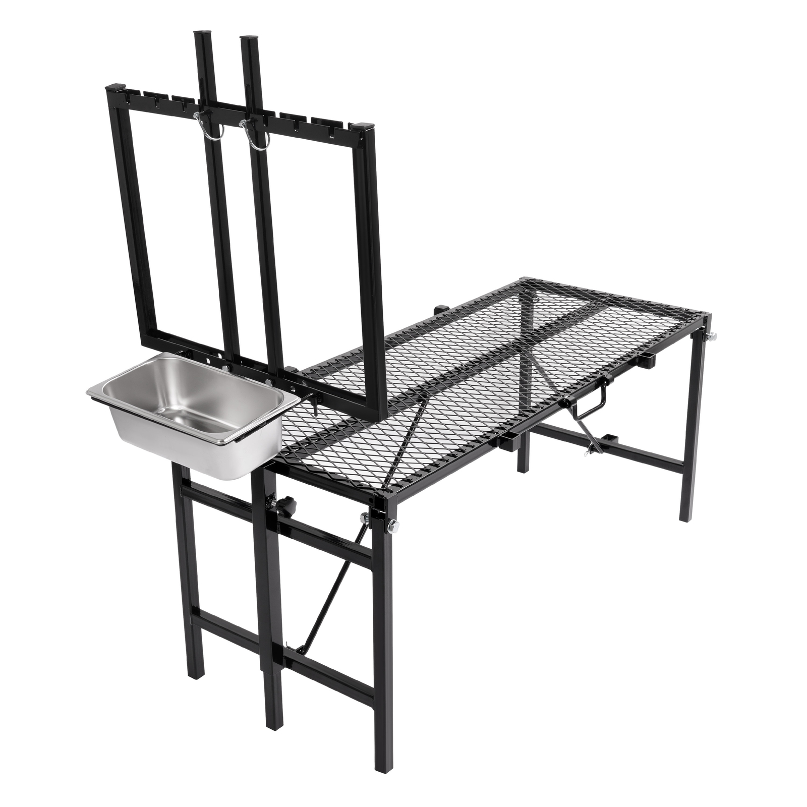 Goat Horned Milking Stand w/ Feed Bin For Sheep Trimming Hoof Adjustable size