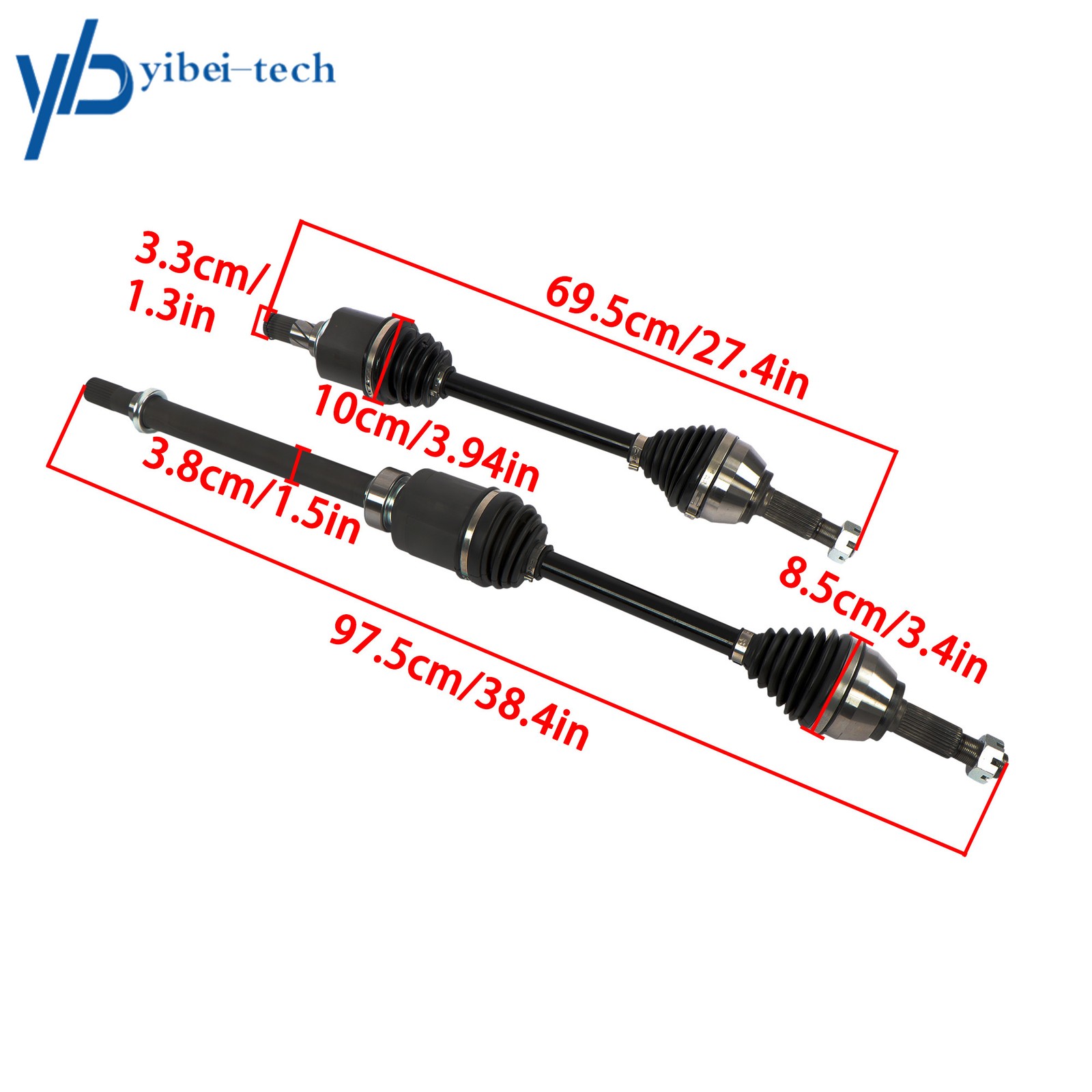 Pair Front CV Axle Shaft For Nissan Altima 2007 - 2012 2013 Gas 2.5L Auto CVT