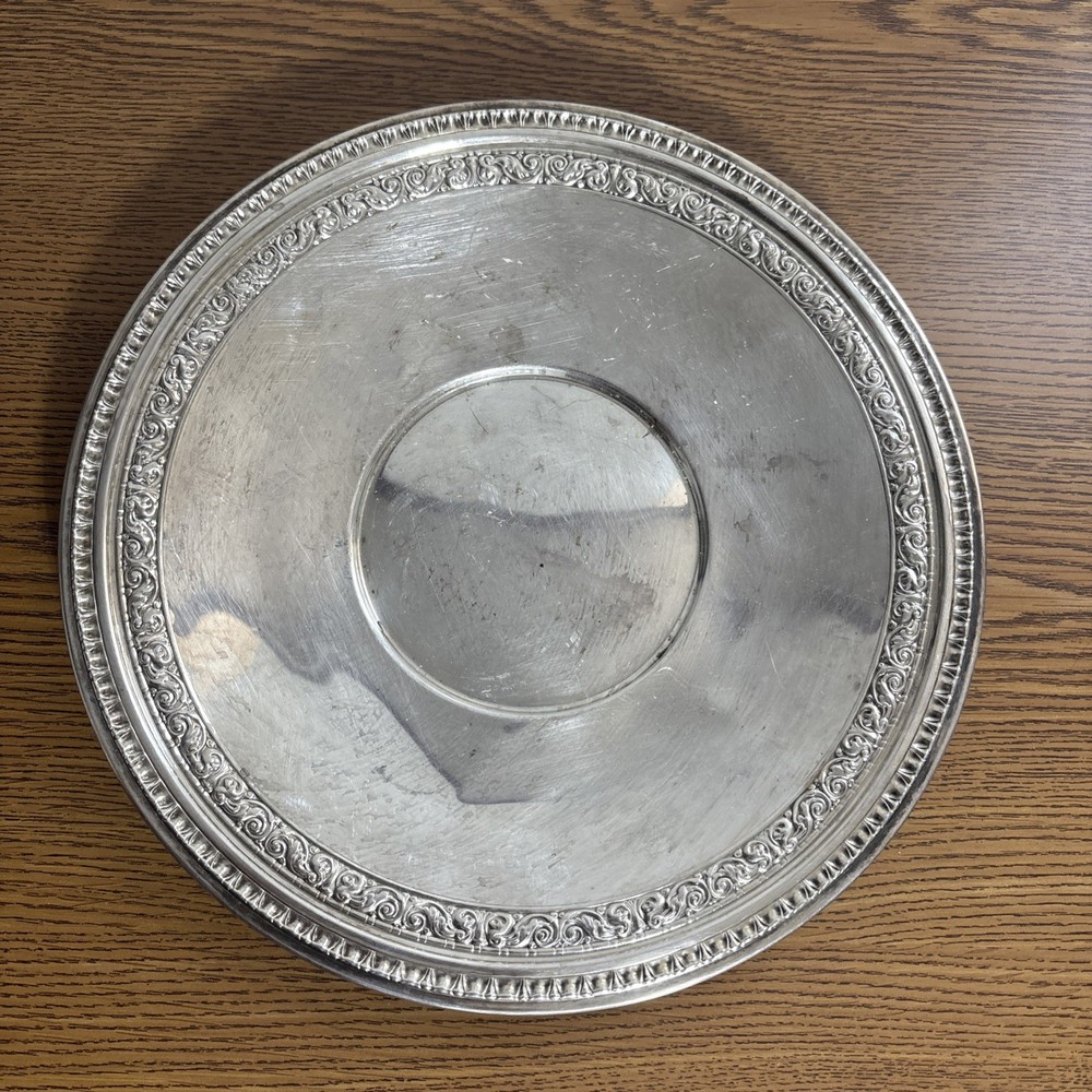 Reed & Barton Bel Air Pattern Silverplate Sandwich Platter Entryway Centerpiece