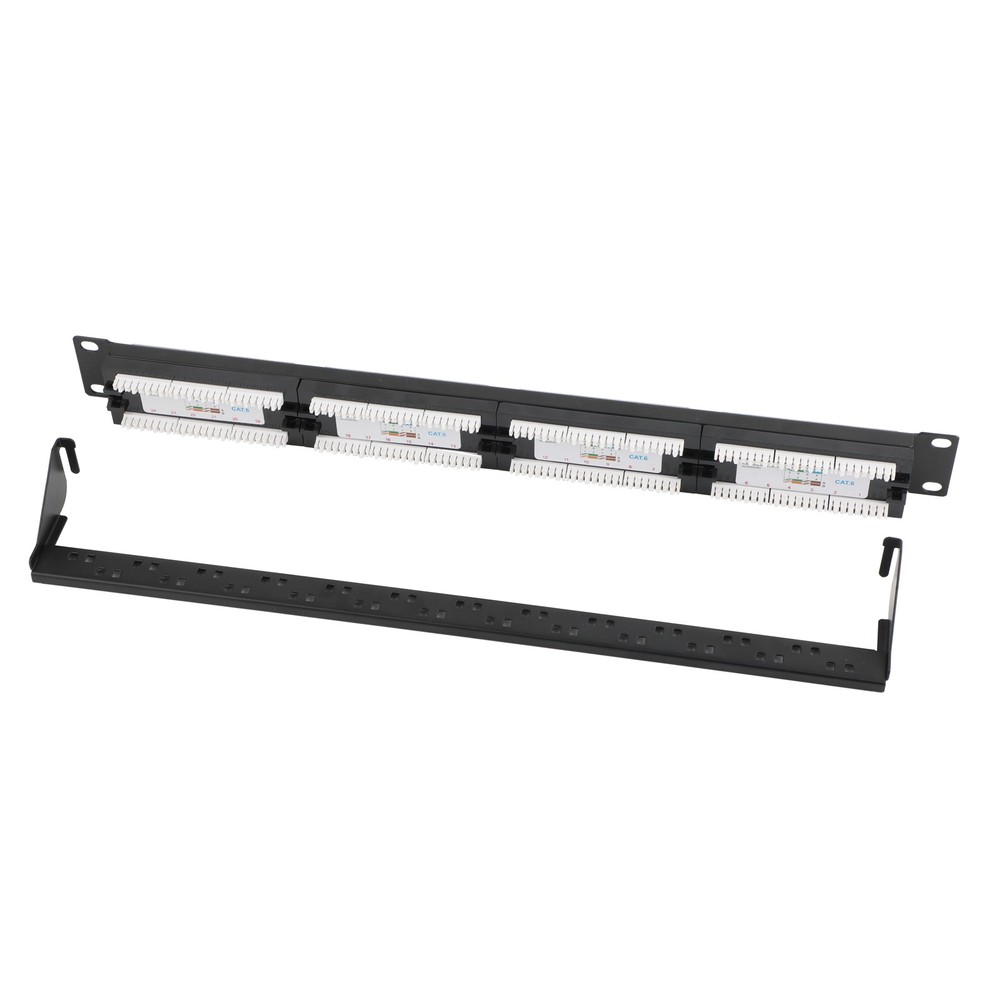 24 port 1U 19inch CAT6 Universal Patch Panel Rack Mountable