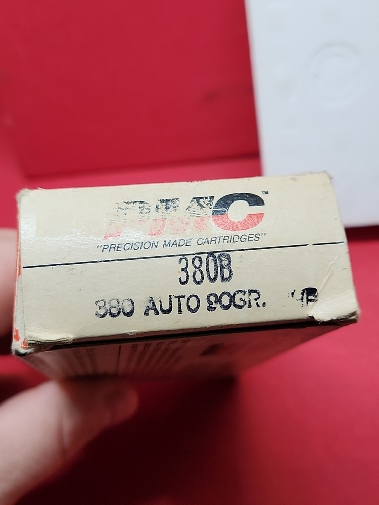 Vintage Original PMC .380 Auto / Automatic EMPTY Ammo Box With Styrofoam Insert!