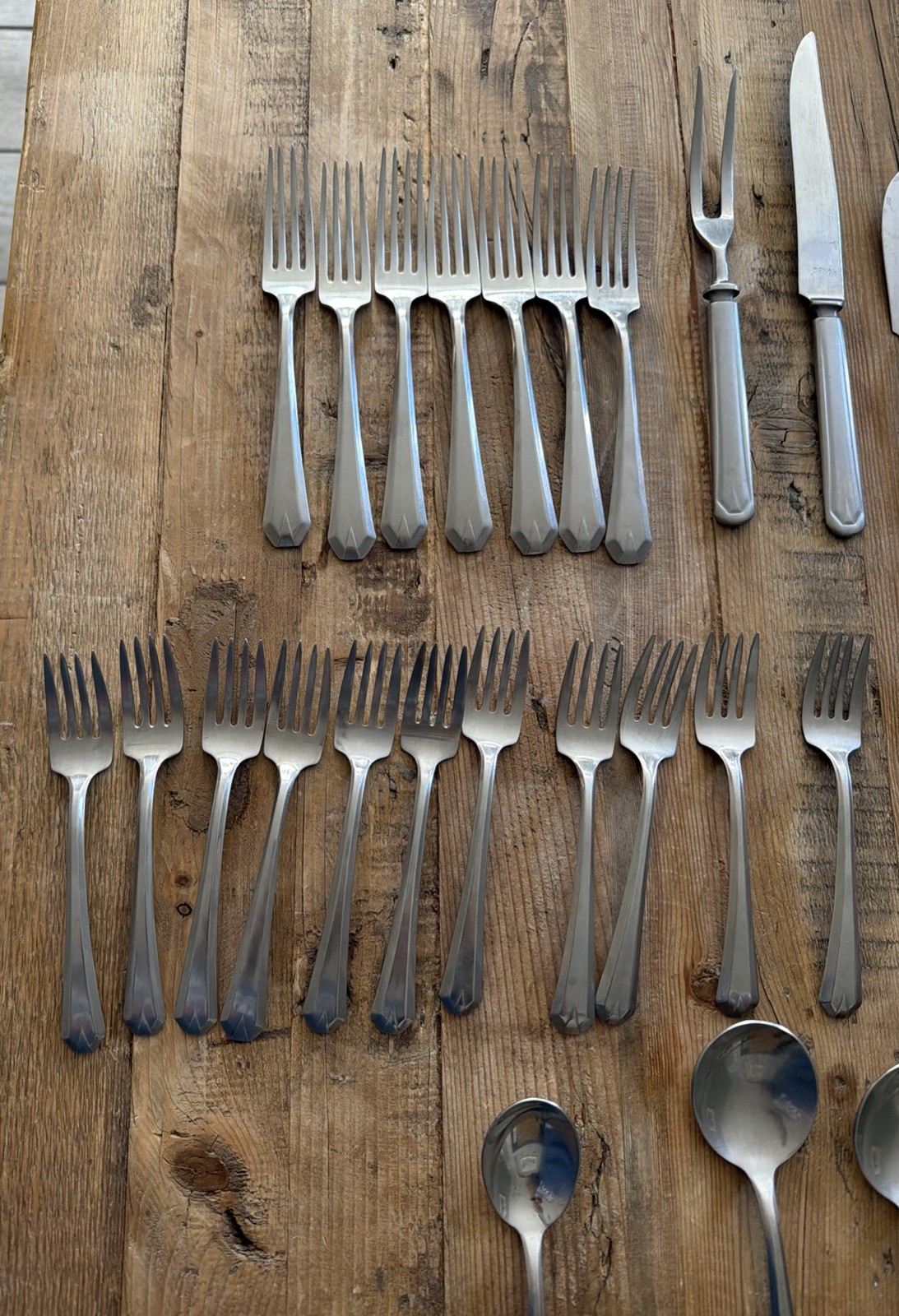 61 Pieces Royal Stainless STREAMLINE Allegheny Metal SS Flatware