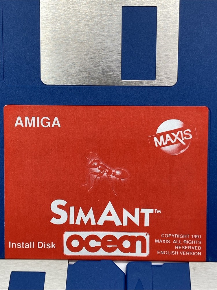 1991 SimAnt Ocean Amiga VYG PC Game Floppy Disk Set Untested